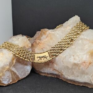 PCI Vintage Gold Panther Choker/Collar Style Necklace